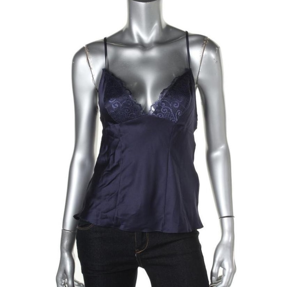 Guess black lace & silk cami